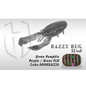Vobler Bazzy Bug 3.2" 8cm Green Pumkin Purple/Green Flk Herakles imagine
