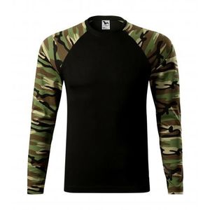 Malfini Camouflage tricou cu mânecă lungă, brown, 160g/m2 imagine