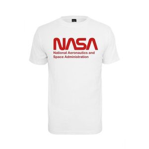 NASA tricou pentru bărbați Wormlogo, alb imagine