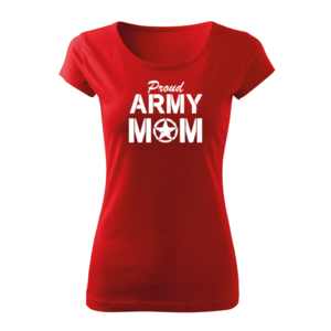 DRAGOWA tricou de damă army mom, rosu 150g/m2 imagine