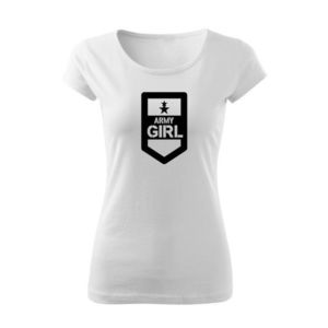 DRAGOWA tricou de damă army girl, alb 150g/m2 imagine