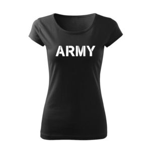 DRAGOWA tricou de damă army, negru 150g/m2 imagine