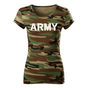 DRAGOWA tricou de damă camuflaj army, 150g/m2 imagine
