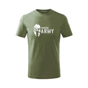 DRAGOWA Tricou de copii scurt Spartan army, măsliniu imagine