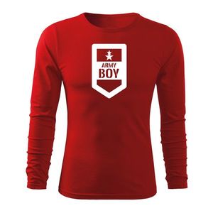 DRAGOWA Fit-T tricou cu mânecă lungă army boy, rosu 160g/m2 imagine