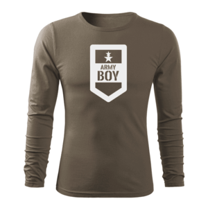 DRAGOWA Fit-T tricou cu mânecă lungă army boy, oliv 160g/m2 imagine