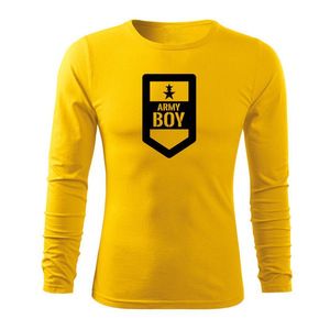 DRAGOWA Fit-T tricou cu mânecă lungă army boy, galben 160g/m2 imagine