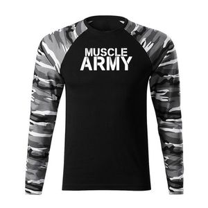 DRAGOWA Fit-T tricou cu mânecă lungă muscle army, metro160g/m2 imagine
