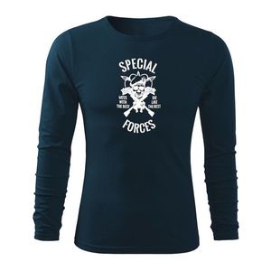 DRAGOWA Fit-T tricou cu mânecă lungă special forces, albastru închis160g/m2 imagine
