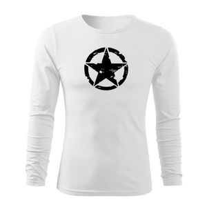 DRAGOWA Fit-T tricou cu mânecă lungă star, alb 160g/m2 imagine