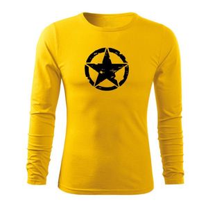 DRAGOWA Fit-T tricou cu mânecă lungă star, galben 160g/m2 imagine