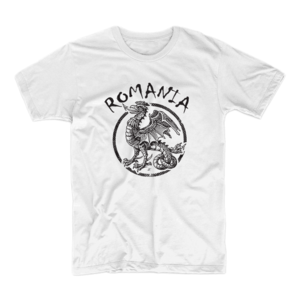 DRAGOWA tricou "dragonul românesc", alb 160g/m2 imagine