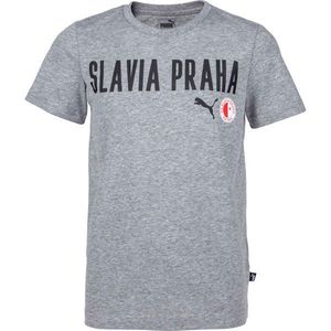 Puma Slavia Prague Graphic Tee Jr GRY Tricou de băieţi, gri, mărime imagine