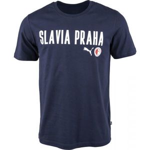 Puma Slavia Prague Graphic Tee DBLU Tricou de bărbați, albastru închis, mărime imagine