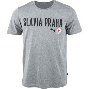 Puma Slavia Prague Graphic Tee DBLU Tricou de bărbați, gri, mărime imagine