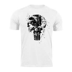 DRAGOWA tricou Frank the Punisher, alb 160g/m2 imagine