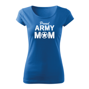 DRAGOWA tricou de damă army mom, albastru 150g/m2 imagine