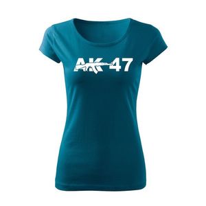 DRAGOWA tricou de damă ak47, petrol blue 150g/m2 imagine