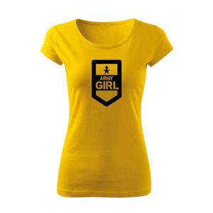 DRAGOWA tricou de damă army girl, galben 150g/m2 imagine
