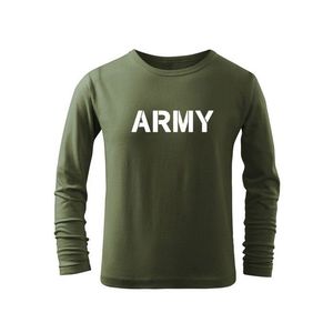 DRAGOWA Tricouri lungi copii Army, măsliniu imagine