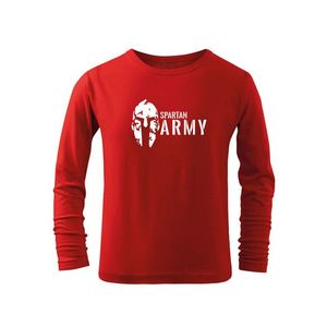 DRAGOWA Tricouri lungi copii Spartan army, rosu imagine