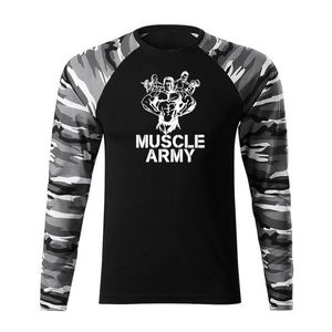 DRAGOWA Fit-T tricou cu mânecă lungă muscle army team, metro160g/m2 imagine