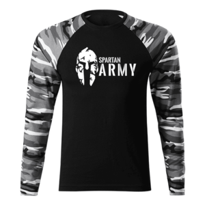 DRAGOWA Fit-T tricou cu mânecă lungă spartan army, metro 160g/m2 imagine