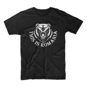 DRAGOWA tricou "urs românesc", negru 160g/m2 imagine