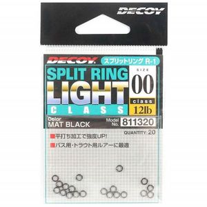 Inele despicate Decoy R-1 Split Ring Light Class Black, 20buc (Marime: 1) imagine
