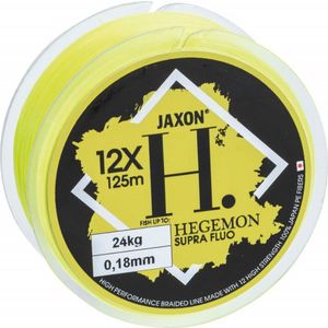 Fir Textil Jaxon Hegemon Supra 12 X, galben fluo, 125m (Diametru fir: 0.08 mm) imagine