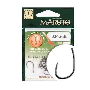 Carlige barbless Maruto HC-8346, Black, 10buc (Marime: 6) imagine