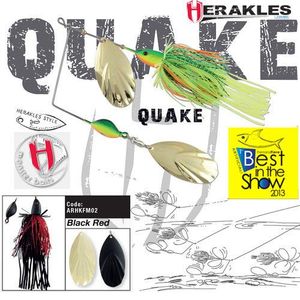 Spinnerbait Herakles Quake, Black/Red, 42g imagine