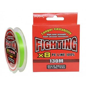 Fir textil Pokee Fighting Braid X8 PE, Lime Green, 130m (Diametru fir: 0.10 mm) imagine