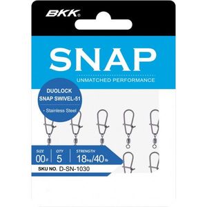 Agrafa cu vartej BKK Duolock Snap 51-SS, 5 buc (Marime Agrafa: 00) imagine