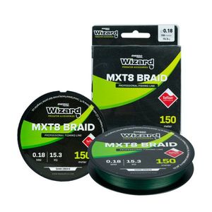Fir textil Wizard MTX8 Braid Dark Green, 150m (Diametru fir: 0.08 mm) imagine