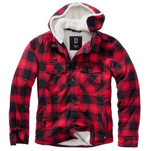 Brandit Lumberjacket geacă cu glugă, roșu-negru imagine