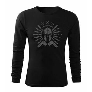 DRAGOWA Fit-T tricou cu mânecă lungă Ares, negru 160g/m2 imagine