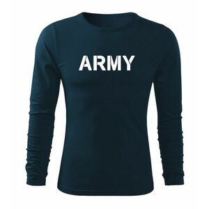 DRAGOWA Fit-T tricou cu mânecă lungă army, albastru închis160g/m2 imagine