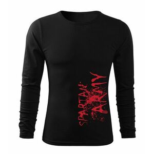 DRAGOWA Fit-T tricou cu mânecă lungă RedWar, negru 160g/m2 imagine