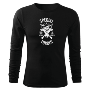 DRAGOWA Fit-T tricou cu mânecă lungă special force, negru 160g/m2 imagine