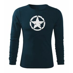 DRAGOWA Fit-T tricou cu mânecă lungă star, albastru închis160g/m2 imagine