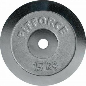 Fitforce PLC 15KG Disc de greutate, argintiu, mărime imagine