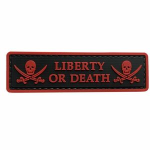 Petic WARAGOD Liberty or Death PVC negru roșu imagine