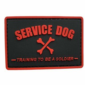 Petic WARAGOD Service dog PVC negru, roșu imagine
