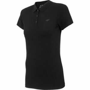 4F WOMEN'S T-SHIRT Tricou cu guler damă, negru, mărime imagine