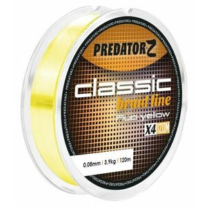 Fir textil Predator-Z Classic Braid galben fluo 120m Carp Zoom (Diametru fir: 0.08 mm) imagine