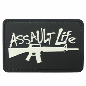 WARAGOD Petic 3D Assault Life negru 7.5x5cm imagine
