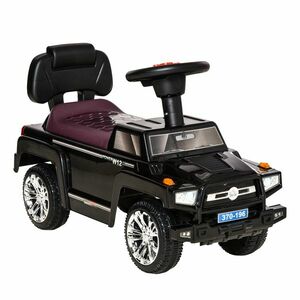 Masina pentru copii HOMCOM, cu volan, 68x30.5x41.5 cm, negru | Aosom RO imagine