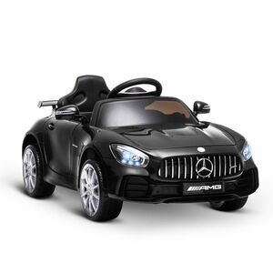 Masinuta pentru copii electrică de 12V cu licenta Mercedes Benz, viteză 3-5km/ora, conducere manuală/telecomandă, PP si metal Negru HOMCOM | Aosom RO imagine