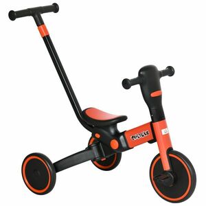 HOMCOM Tricicleta 4 in 1 pentru copii, tricicleta pentru copii cu maner de impingere reglabil, suport pentru picioare | AOSOM RO imagine